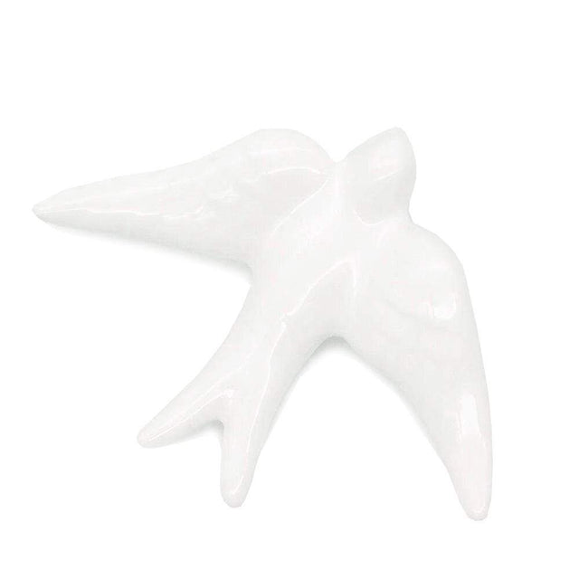 Smooth Ceramic Swallow - White 5.5"