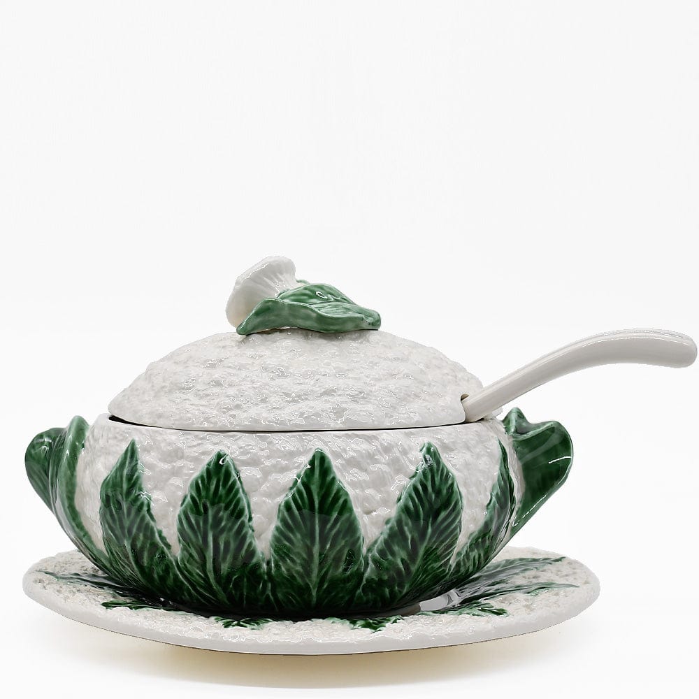 Soupière en céramique en forme de chou fleur