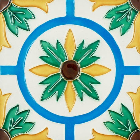 Spanish-Moorish Azulejo 5.5x5.5''