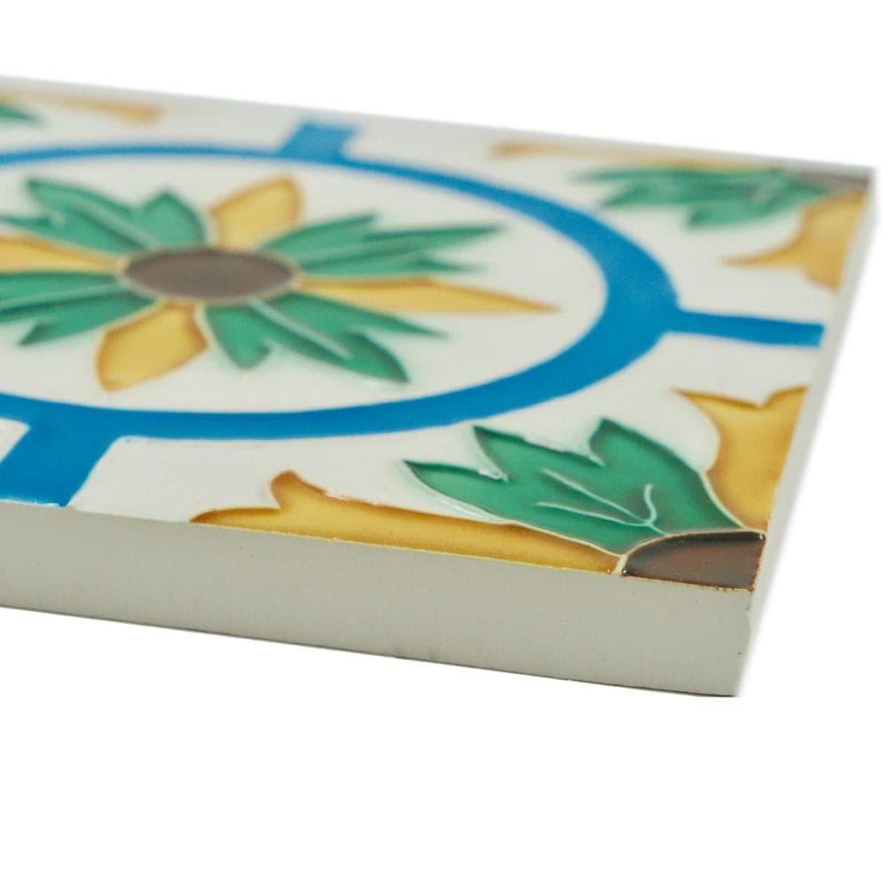 Spanish-Moorish Azulejo 5.5x5.5''