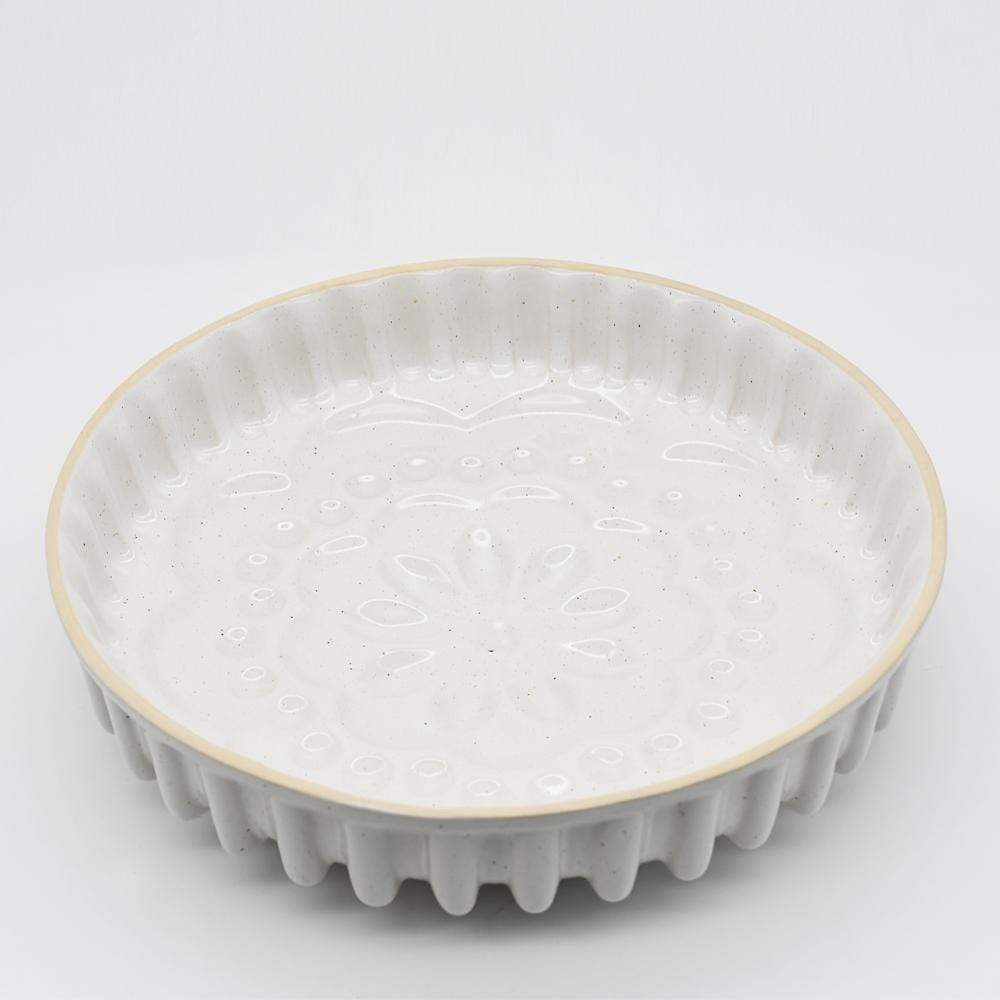 Stoneware Pie Baking Mold - 10.6''