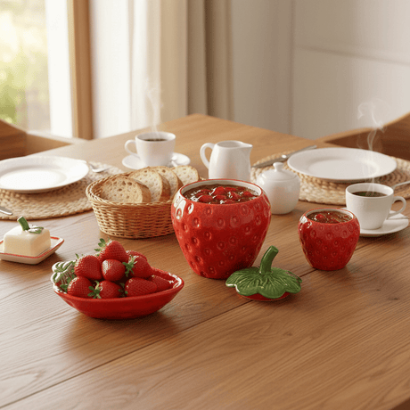 Strawberry-shaped Ceramic Bowl