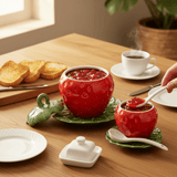 Strawberry-shaped Ceramic Pot - 7.9''