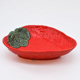 Strawberry-shaped Deep Ceramic Dish - 11.8''
