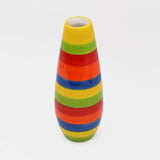 Striped Ceramic Vase - Multicolored