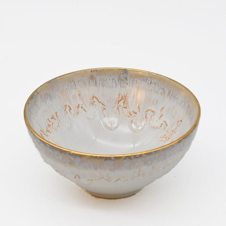 Taormina I Fine Stoneware Bowl - Gold
