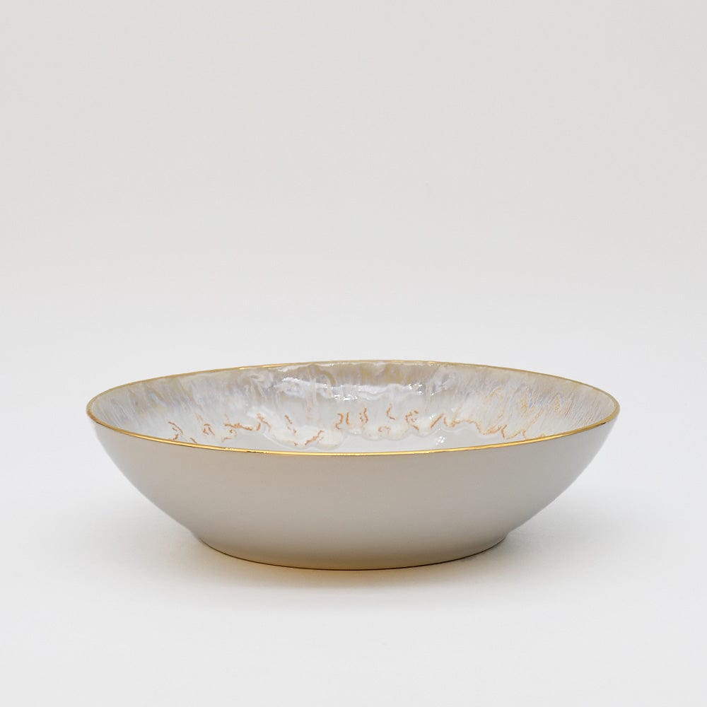 Taormina I Fine Stoneware Pasta Plate 8.7'' - Gold