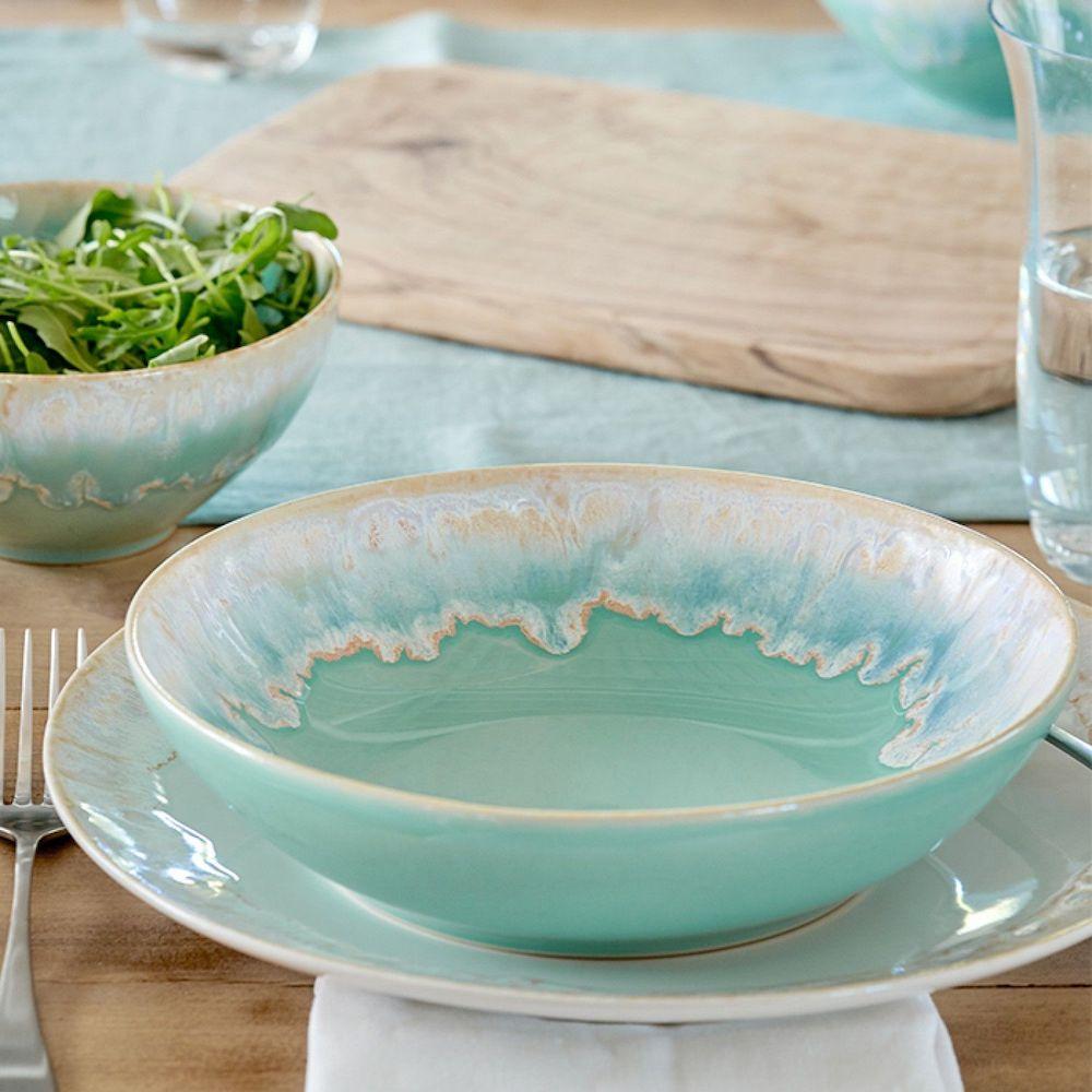 Taormina I Fine Stoneware Pasta Plate 8.7'' - Green