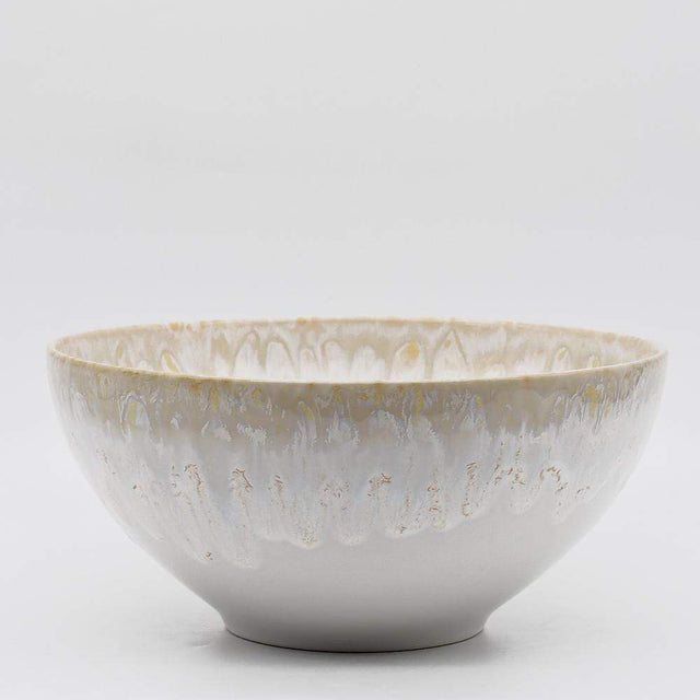 Taormina I Fine Stoneware Salad Bowl 9.4'' - White