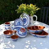 Terracotta Baking Dish or Salad Bowl - Blue