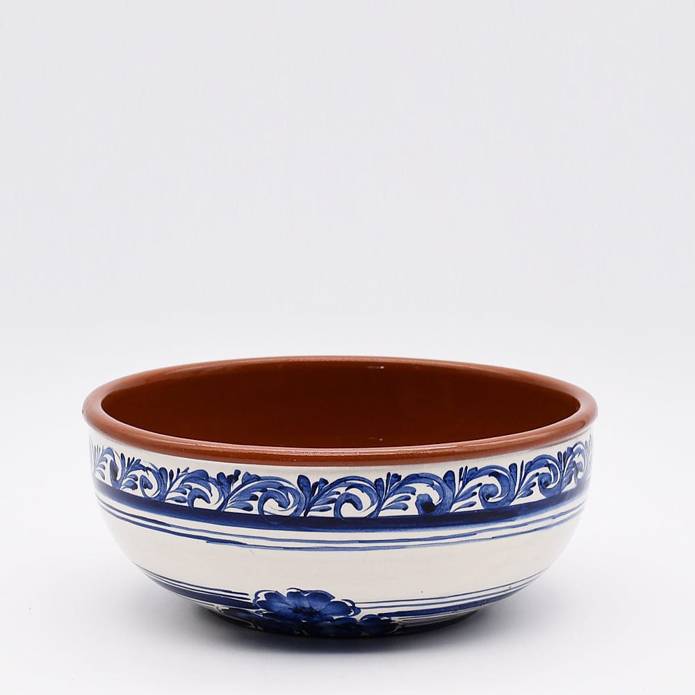 Terracotta Baking Dish or Salad Bowl - Blue