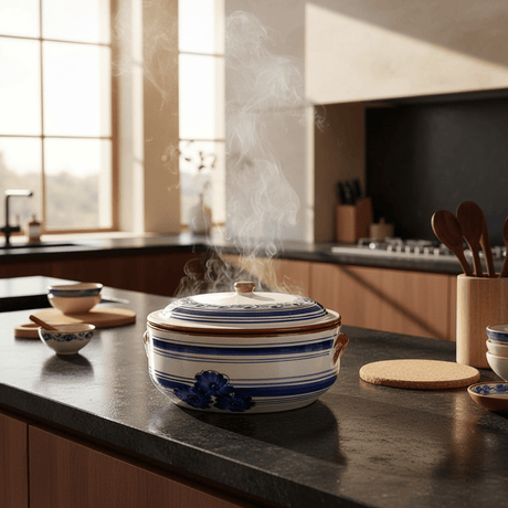 Terracotta Cooking Pot - Blue