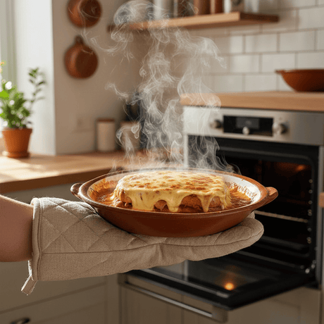 Terracotta Gratin Plate - Turquoise