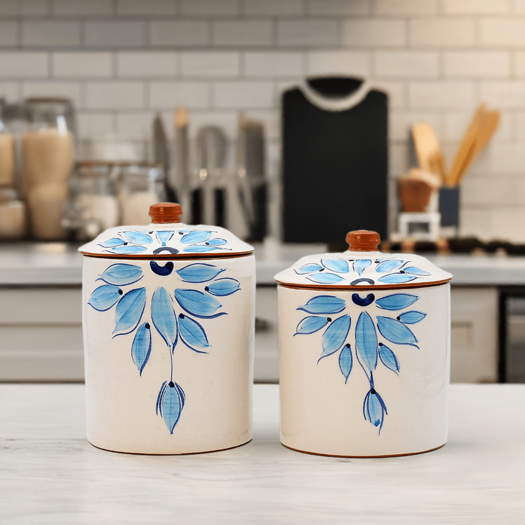 Terracotta Kitchen Storage Box - Turquoise