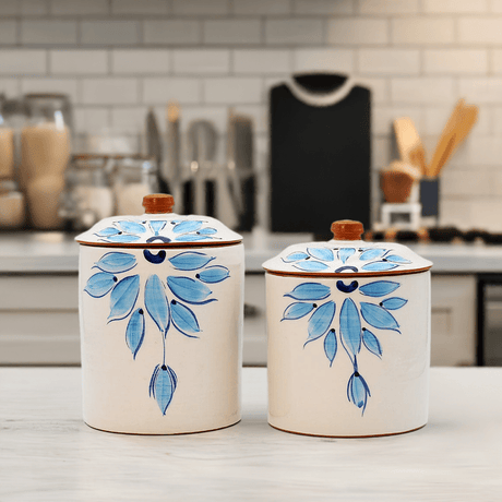 Terracotta Kitchen Storage Box - Turquoise