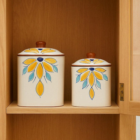Terracotta Kitchen Storage Box - Yellow