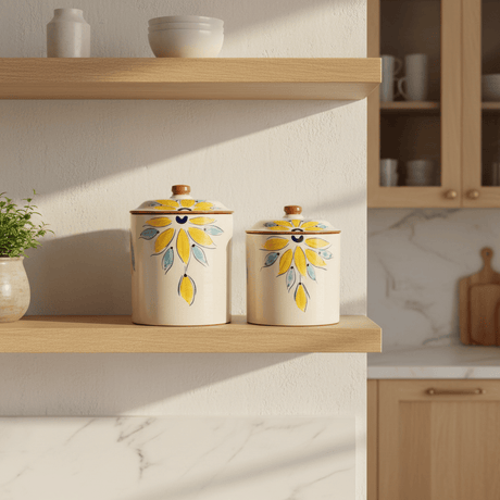 Terracotta Kitchen Storage Box - Yellow