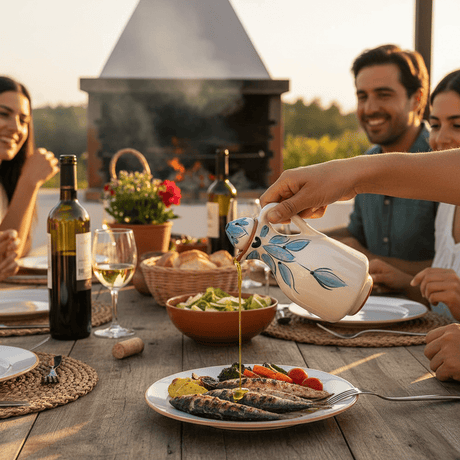 Terracotta Oil Carafe - Turquoise