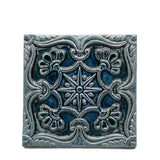 Textured Azulejo - Dark blue