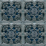 Textured Azulejo - Dark blue