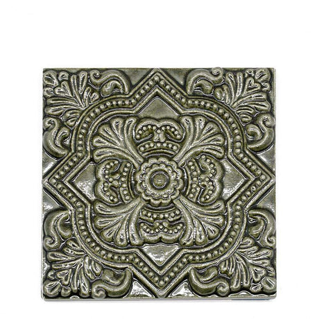 Textured Azulejo - Dark green