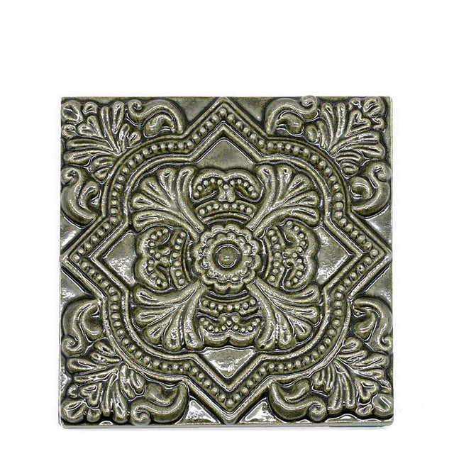 Textured Azulejo - Dark green