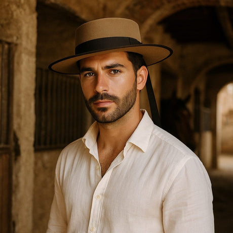 Traditional Portuguese Toreiro Hat - Brown