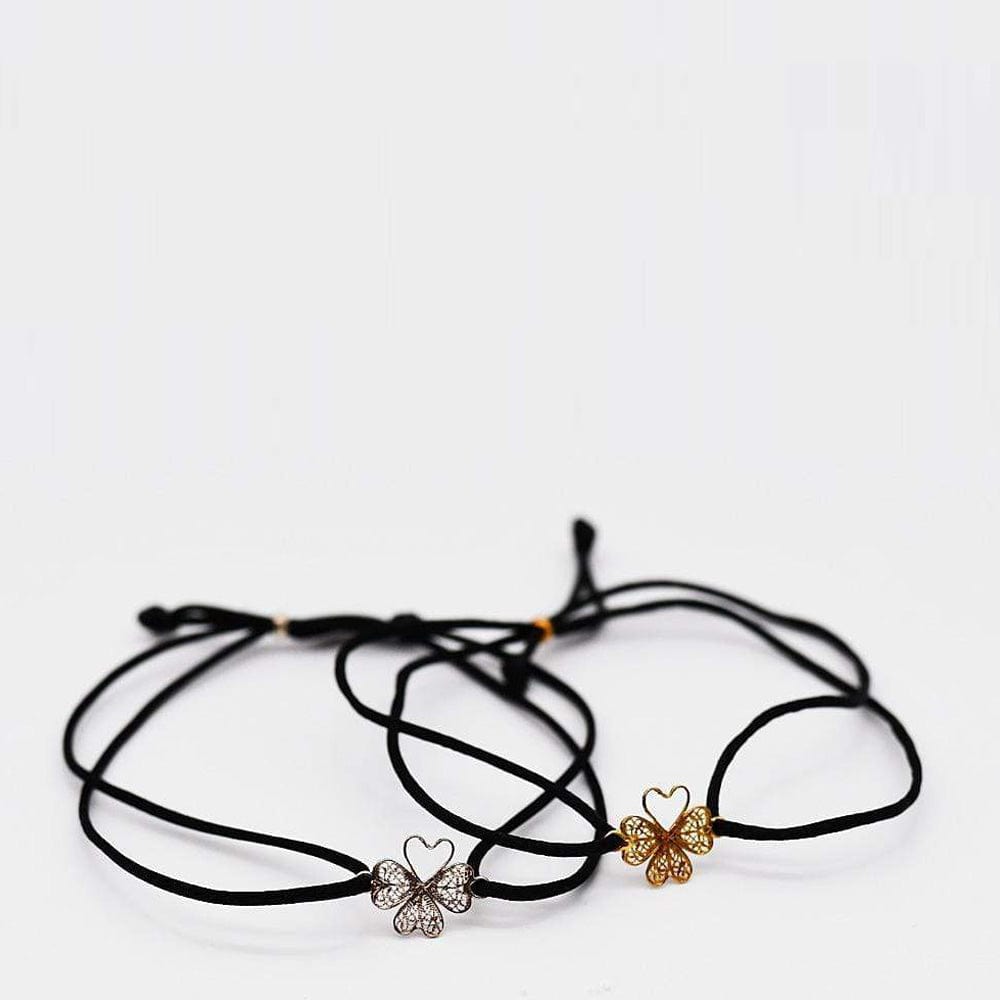 Trevo I Silver and Cotton Bracelet