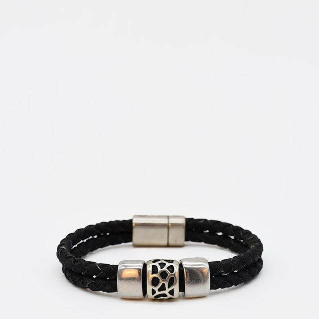 Unisex Braided Cork Bracelet - Black