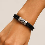 Unisex Braided Cork Bracelet - Black