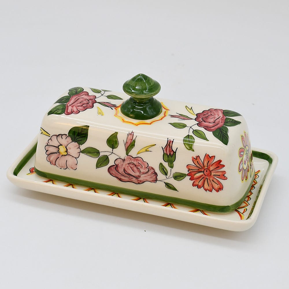 Viana I Hand-painted Ceramic Butter Dish