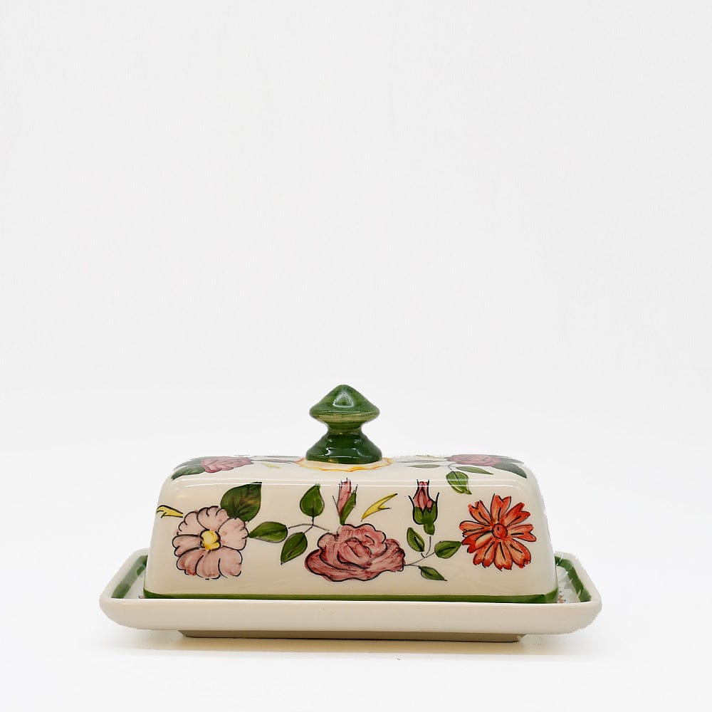 Viana I Hand-painted Ceramic Butter Dish