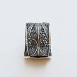 Wide filigree ring