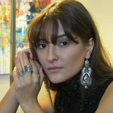 Wide filigree ring