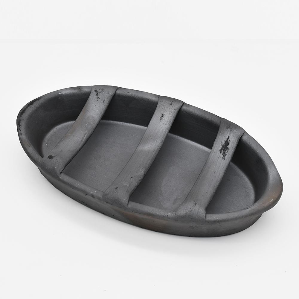 Black terracotta chorizo grill from Bisalhães - 23cm from Portugal