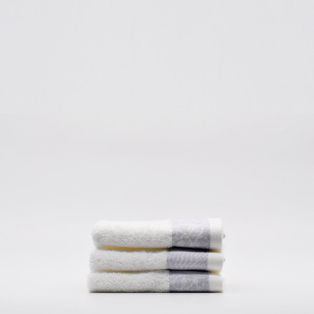 Hand Towel with grey borders - Set of 3 from Portugal