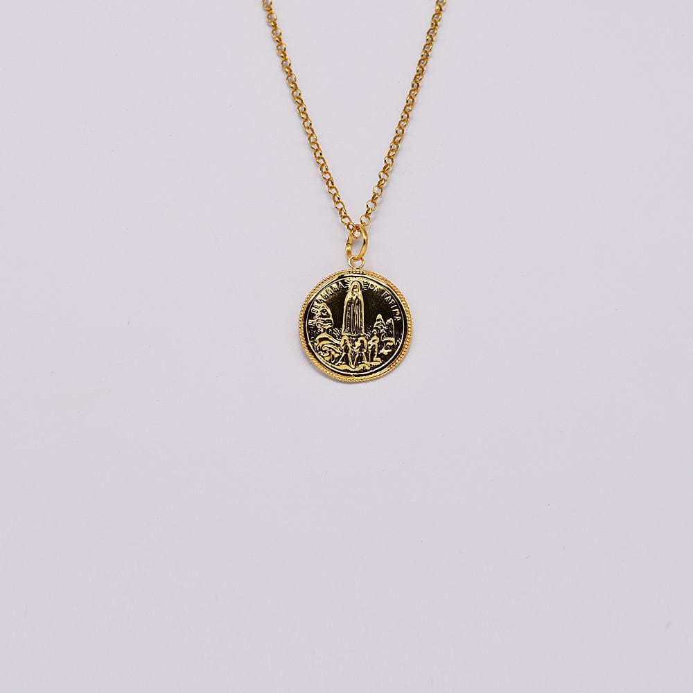 Nossa Senhora de Fátima I Médaille en argent doré - 2cm